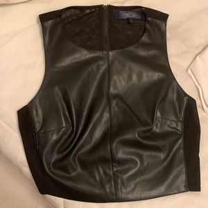 rachel roy Pleather crop top size 2